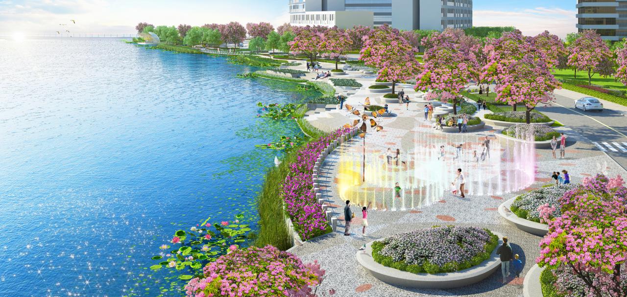 Tiện ích Phú Mỹ Hưng Midtown - Quảng trường nước Sakura Plaza